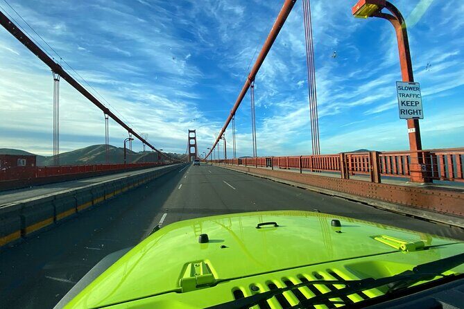Private San Francisco Open-Air Jeep Tour (3 Hours, Max 6) - Golden Gate Bridge photo op: 4 vantage points, weather-aware routing