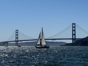 SAN FRANCISCO: (2hr) SUNSET Sailing Experience on SF Bay - Small Group Comfort and Captain Will’s Hands-On Approach