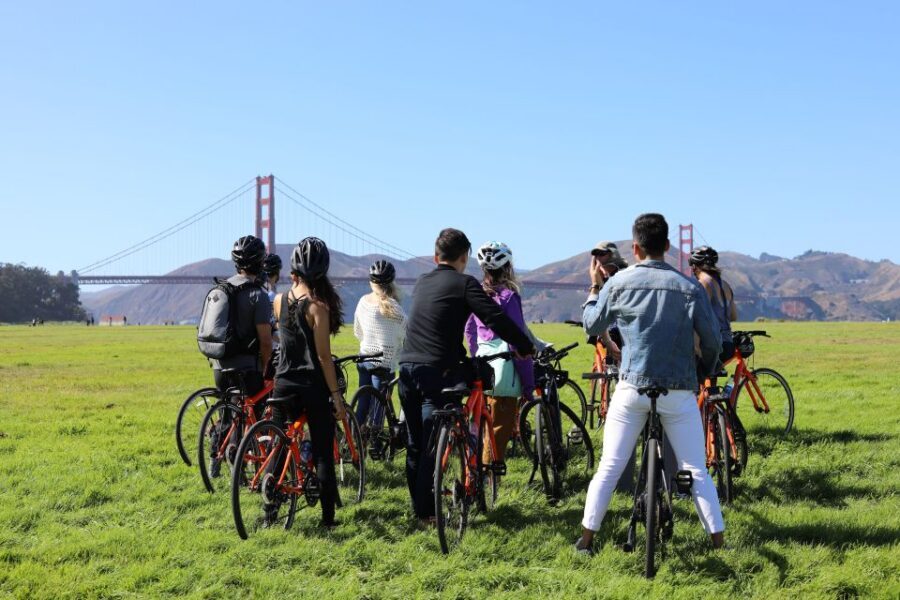 San Francisco: Bike Rental from Golden Gate Bridge with Map - Entering the Ride: Unlimited Biking Setup Near Ghirardelli Square