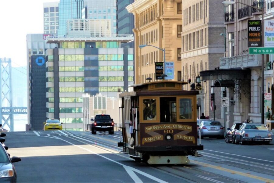 San Francisco Double Decker Bus Night Tour - Treasure Island photo stop: when the weather plays along