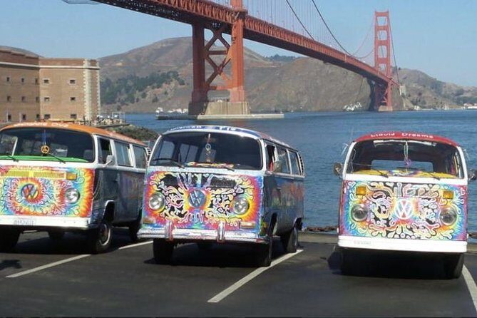 San Francisco Love Tour - Neon-blue VW bus, and why the group size matters