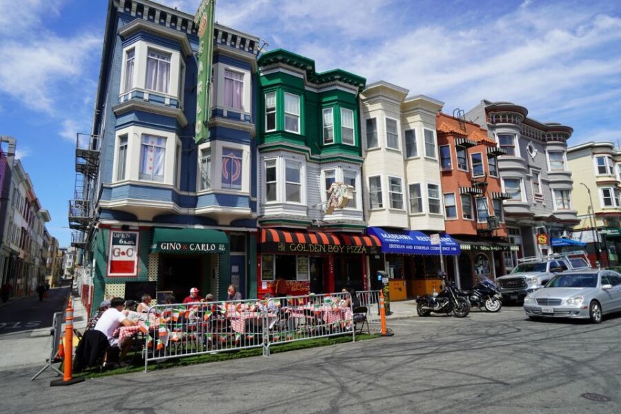 San Francisco: North Beach Food and History Walking Tour - The Mural Stop at Saint Francis of Assisi Church (Luigi Brusatori)
