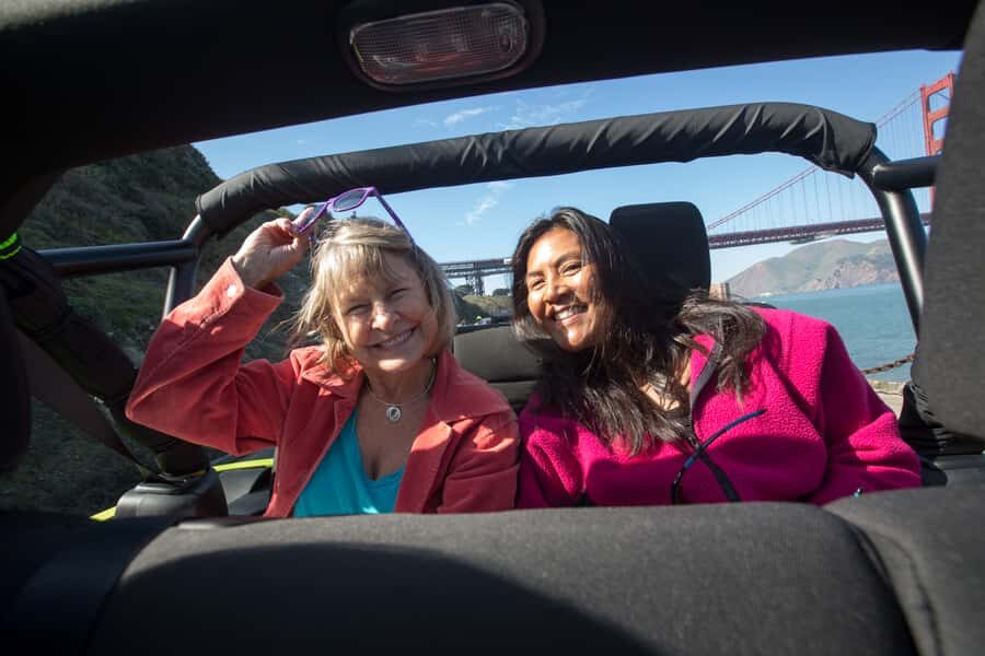 San Francisco: Private City Highlights Tour in a Jeep - Golden Gate Bridge area: close enough for impact, fog-proofing included