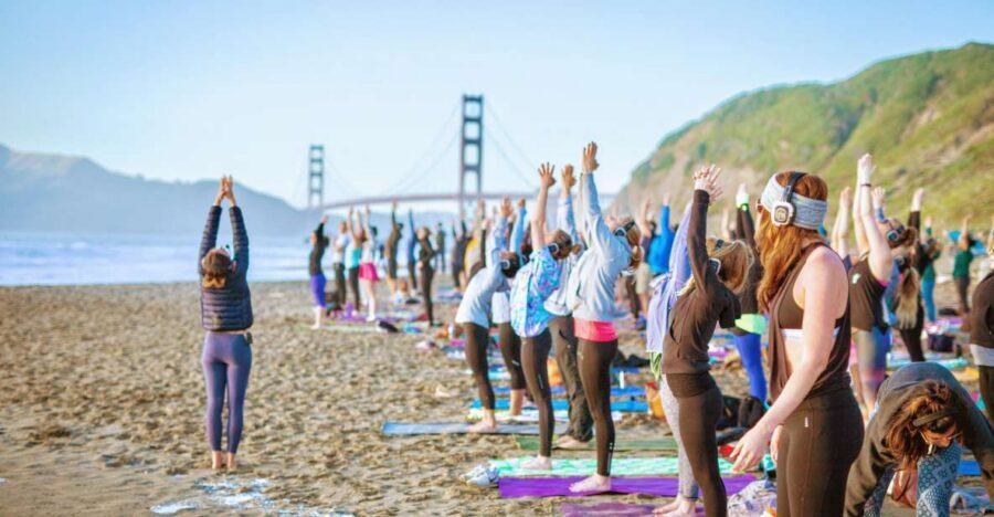 San Francisco: Silent Disco Yoga at Baker Beach - Key points before you go