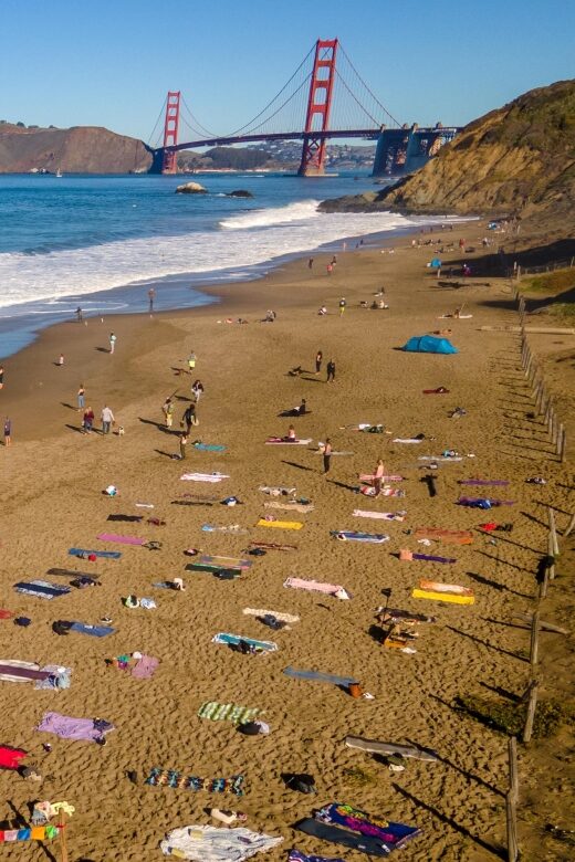 San Francisco: Silent Disco Yoga at Baker Beach - The Three Sessions: Sunset Groove, Morning Groove, and Sunday Soul Flow