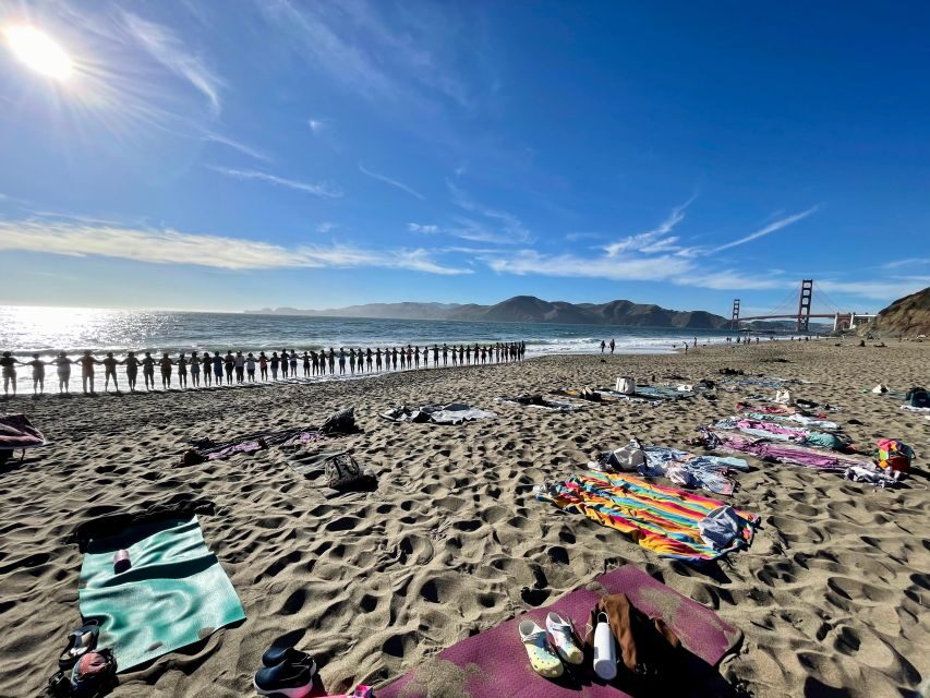 San Francisco: Silent Disco Yoga at Baker Beach - Your Practice With Headphones: Hear the Coach, Not the Noise