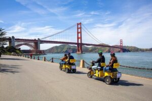 Wharf to Golden Gate Bridge - GoRide Electric Scooter Rentals - The Golden Gate Bridge rule: scooters don’t roll on it